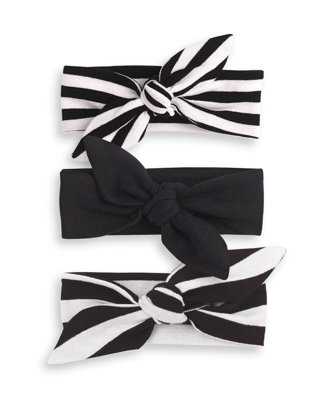 Baby Girl's Black Stripe Cotton Headband