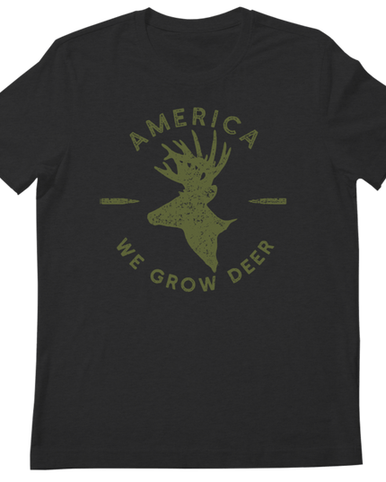 We Grow Deer Tee-Black