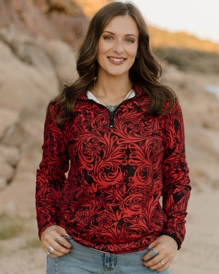 Tailgate Party Pullover Red & Black