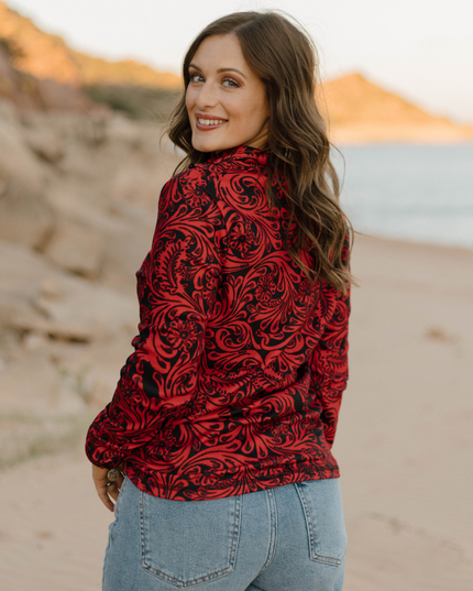 Tailgate Party Pullover Red & Black