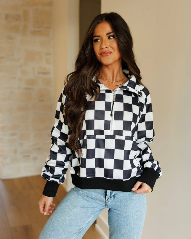 Checkerboard Pullover