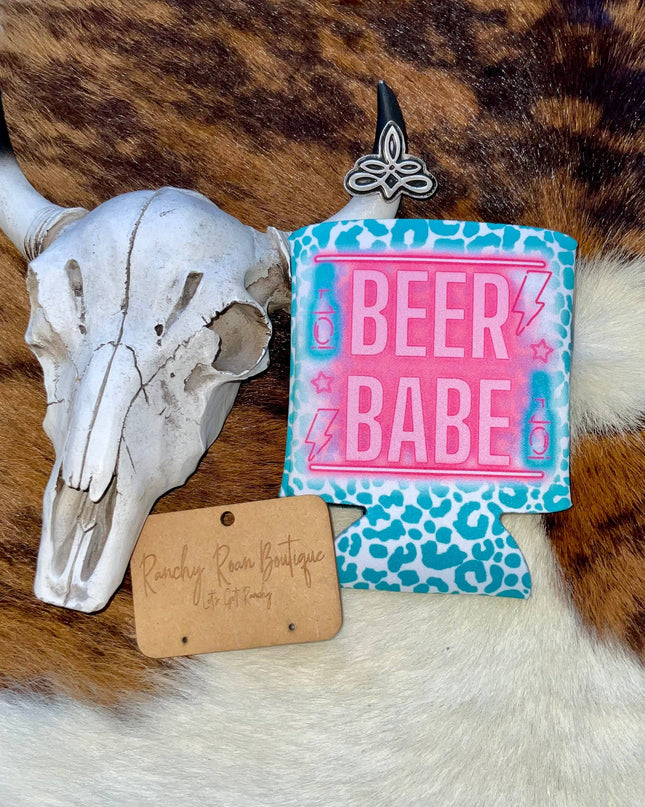 Beer Babe Fringe Can Cooler Western Koozie
