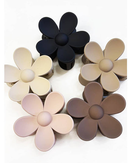 Matte Neutral Color Daisy Hair Clips