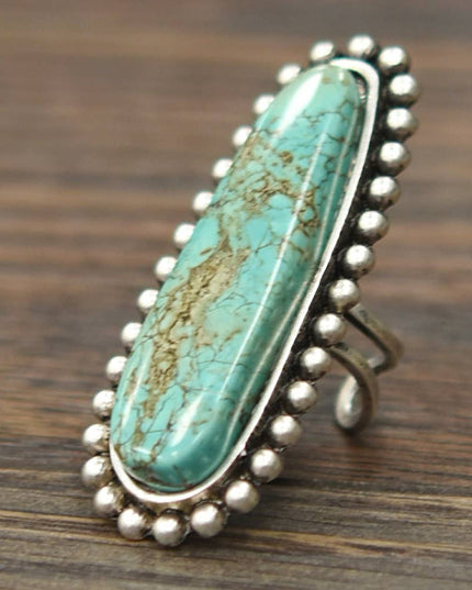 750173, 2.6" Turquoise, Brass Adjustable Ring