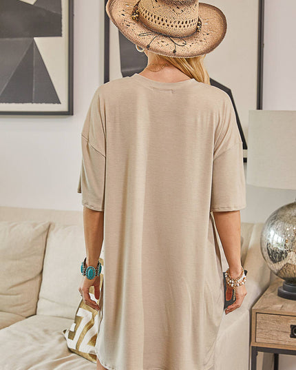 AV1202-SHANIA NASHVILLE GRAPHIC RELAXED FIT SHIRT DRESS