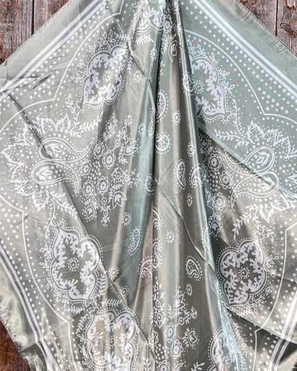 35X35"  Sage Floral Paisley Wild Rag/Scarf WR3380