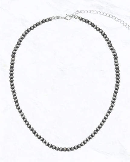 Faux Navajo Pearl 4mm Necklace