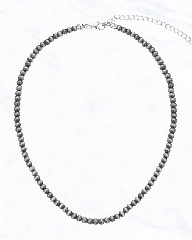 Faux Navajo Pearl 4mm Necklace