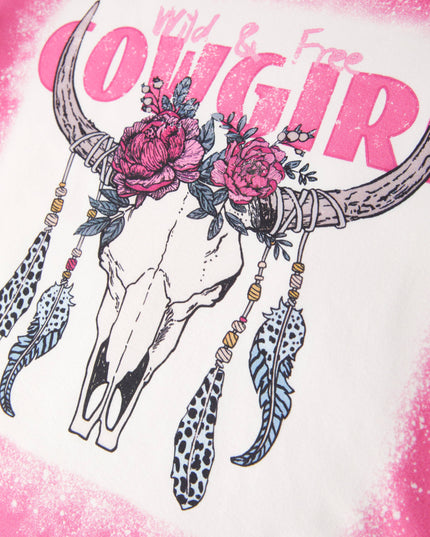 Girls Western Cow Leopard Print Cow Six-Piece Set