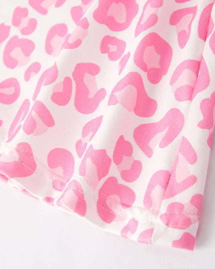 Girls Western Cow Leopard Print Cow Six-Piece Set