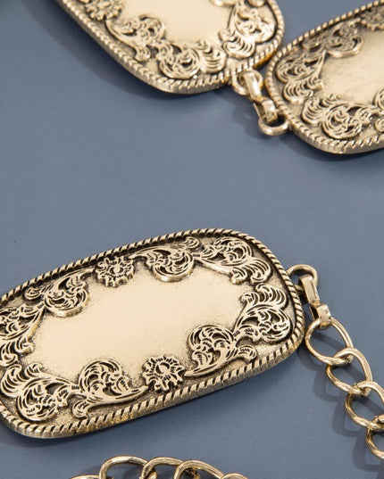 Rectangle Concho Chain Belt
