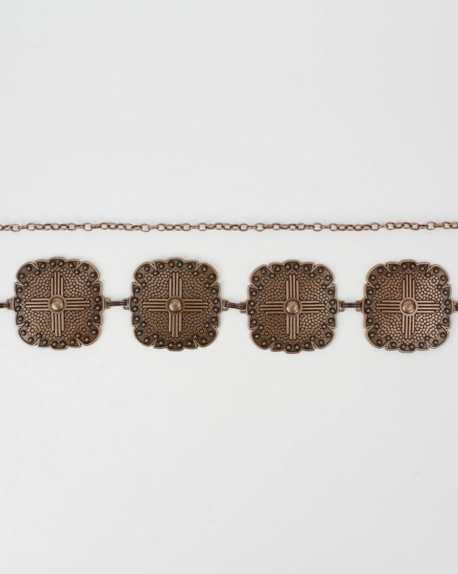 Women’s Medallion Chain Belt with Cross Design ABB MLT 1010