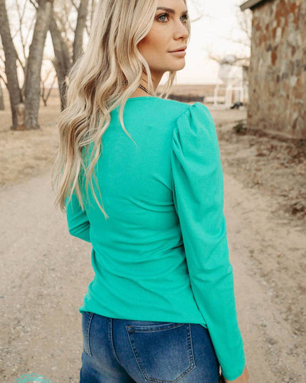 Something Classy Turquoise Top