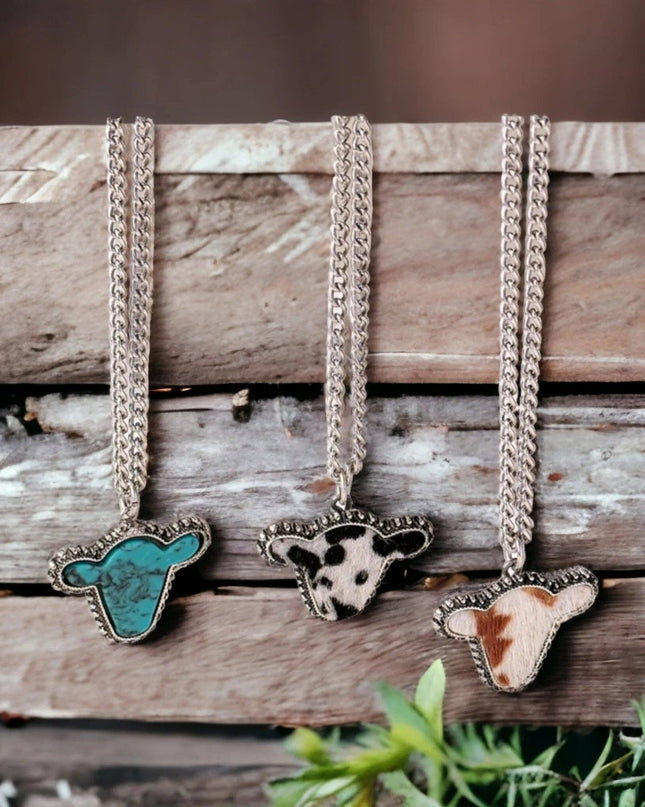 A Bit Dainty Cow Head Necklace