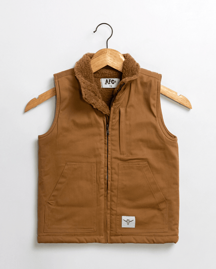 AFC Sherpa Lined Brown Vest - Toddler/Youth