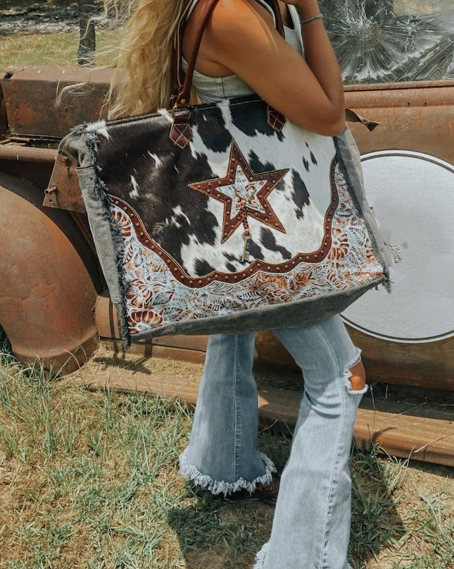 Star Western Cowhide Travel, Overnight Myra Weekender Bag