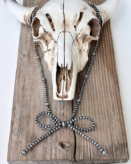 Western Style Multi Size Navajo Pearl Coquette Bow Necklace