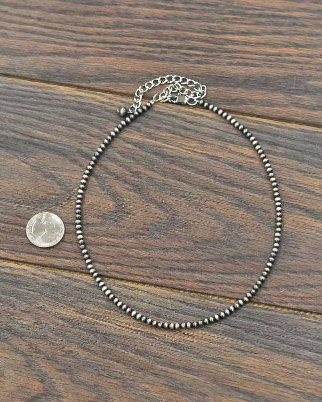 733498, 16" 4mm Western Bead Necklace