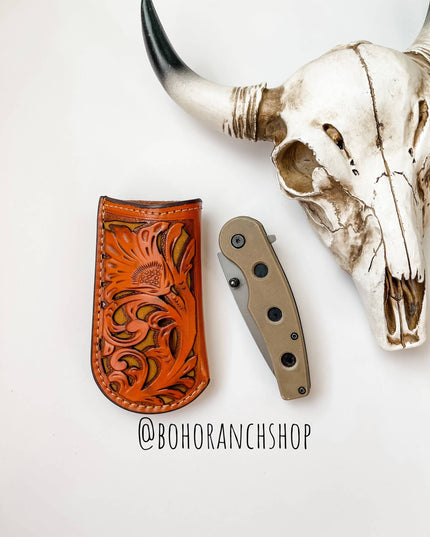 Leather Pocket Knife Sheath Genuine Leather Case Pocket