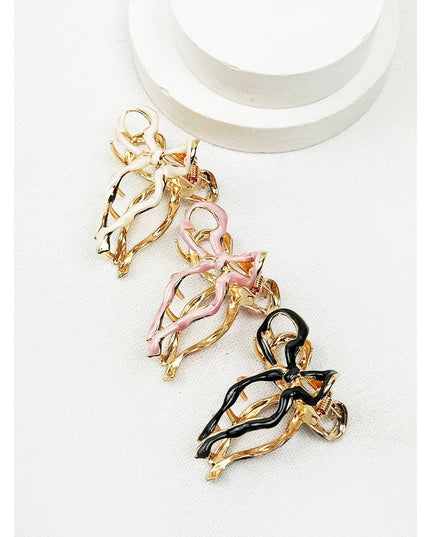 Bow Shape Mini Metal Claw Clip