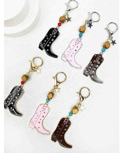 Western Theme Cowboy Boot Keychain