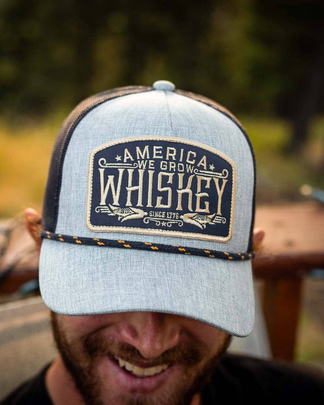 We Grow Whiskey Hat-Gray