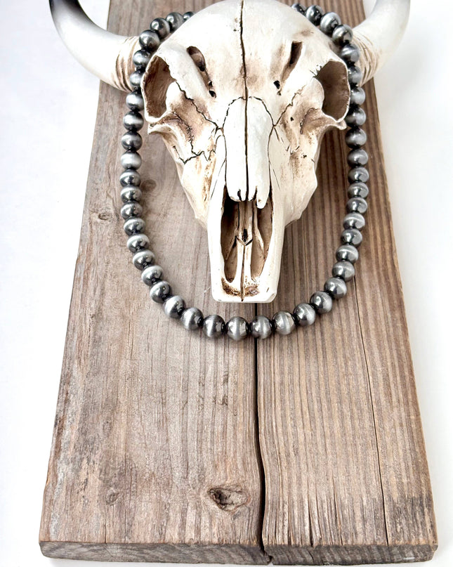 10MM Western Style Navajo Pearl Bead Necklace