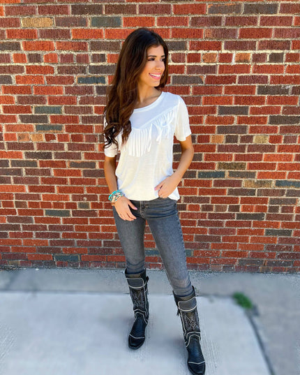 The Right Amount of Western Tee, White