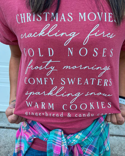 CHRISTMAS LIST TEE (CRIMSON)