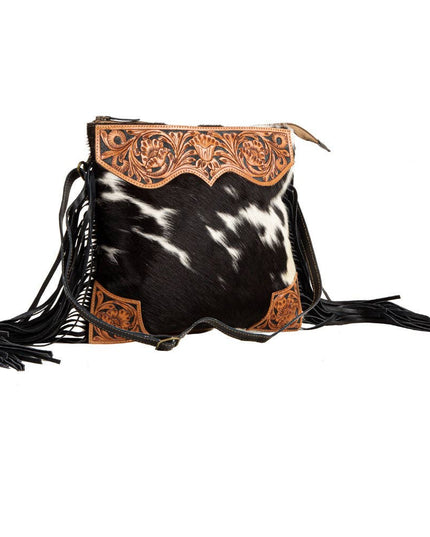 Tumbleweed Trail Fringed Hand-Tooled Bag