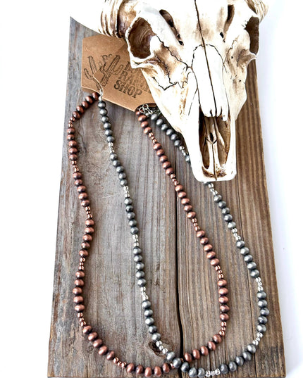 Western Style Navajo Pearl Bead Necklace
