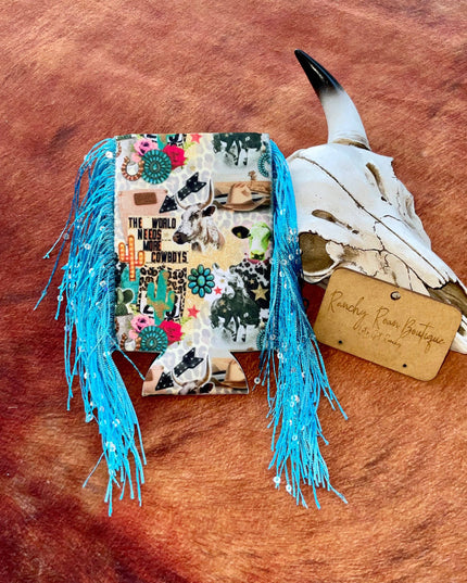 Western Graphic Slim & Regular Fringe Koozie