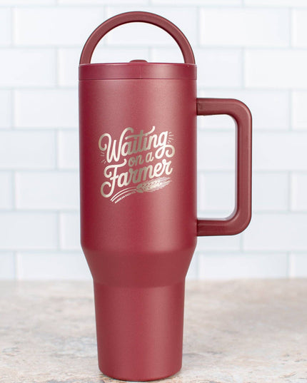 'Waiting on a Farmer' 40oz Water Tank Tumbler