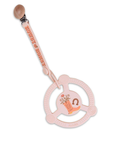 Silicone Teether Ring with Detachable Clip Bloomin' Boot
