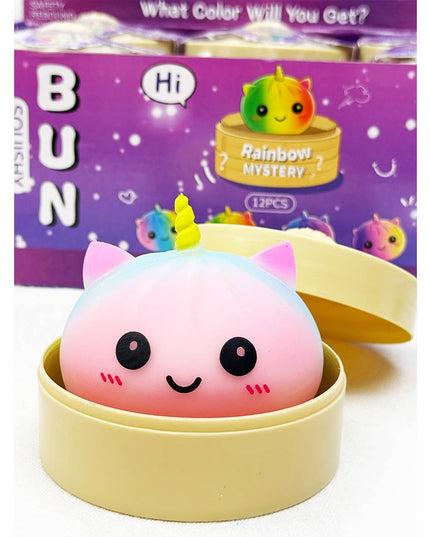 Mystery Rainbow Unicorn Dumpling Squishy with Steamer