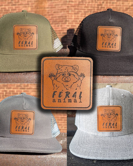 "Feral Animal" Raccoon Trucker Hat for Outdoor Nature Kids