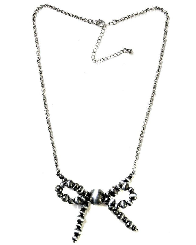 Western Navajo Pearl Ribbon Necklace