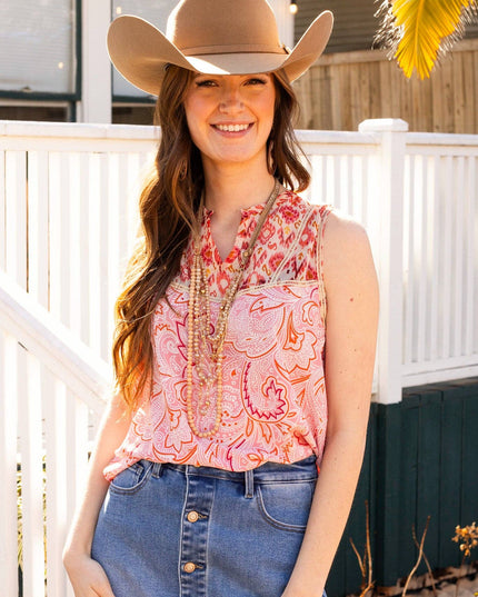 Boho Breeze Blouse, Pink