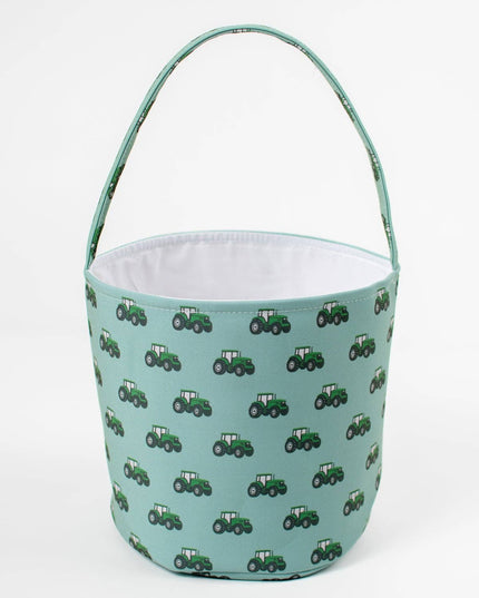 Green Tractor Easter Basket
