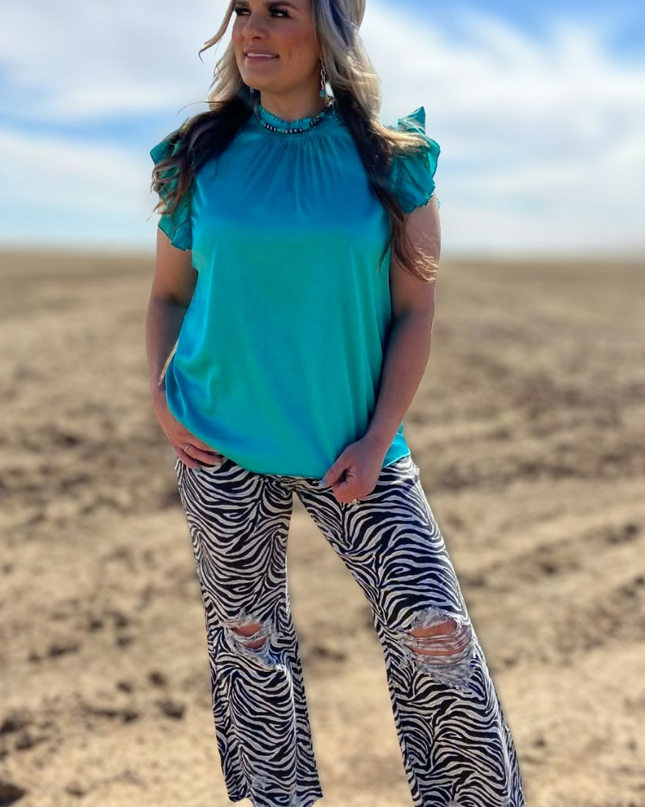 Babydoll Top Turquoise