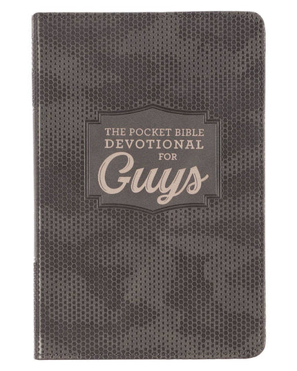 Pocket Bible Devotional for Guys Faux Leather