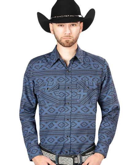 El General Western Shirt - Blue 44204