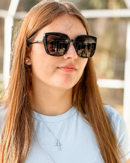 Cleo Cat Eye Sunglasses "Black"