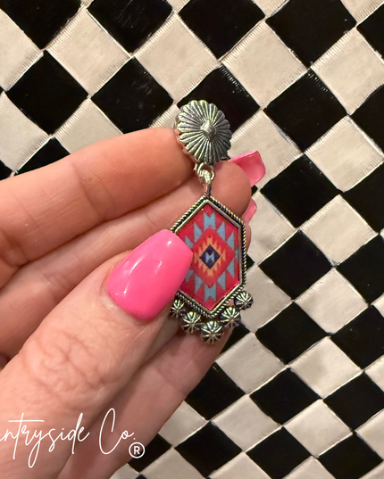 Canyon Red Dangle Earrings