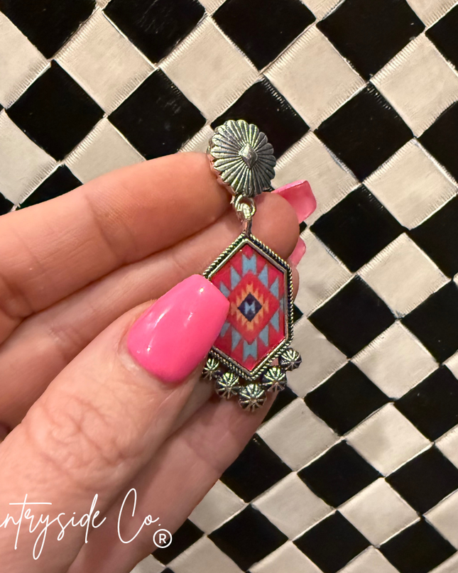 Canyon Red Dangle Earrings