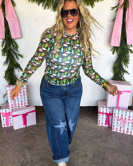 MERRY MESHMAS TOPS