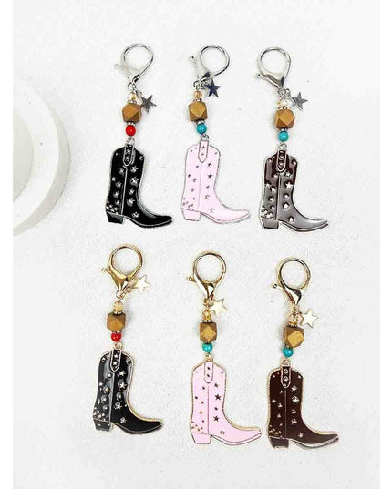 Western Theme Cowboy Boot Keychain