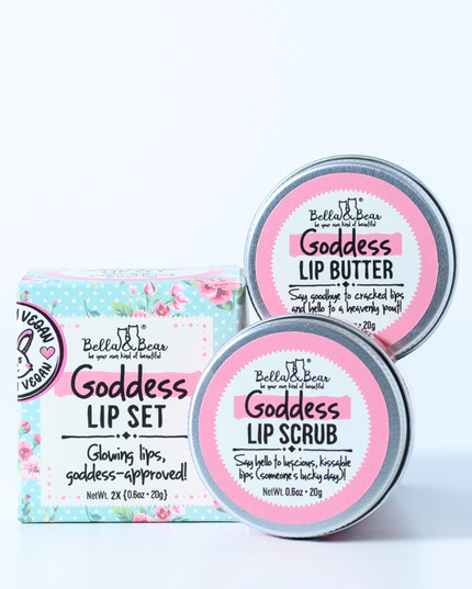Goddess Lip Set | Lip Scrub & Lip Butter | Gift Set