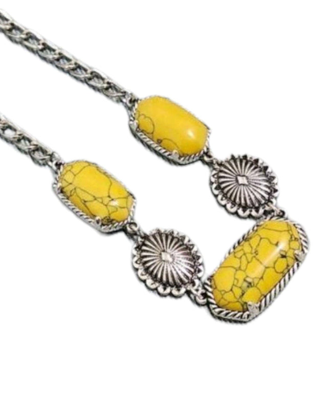 Mello and Yellow Bright Western Day Fashion Necklace