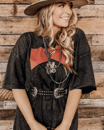 Charcoal Stay Wild T Shirt Dress